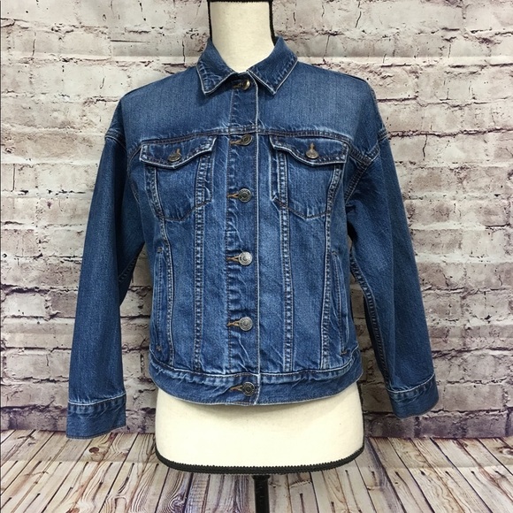 Banana Republic Medium Wash Button Denim Jean Jacket - Picture 1 of 7